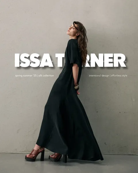 Issa Turner paid social ad, silk collection campaign