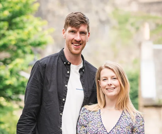 Madison Potter working on client ad campaigns at her laptop