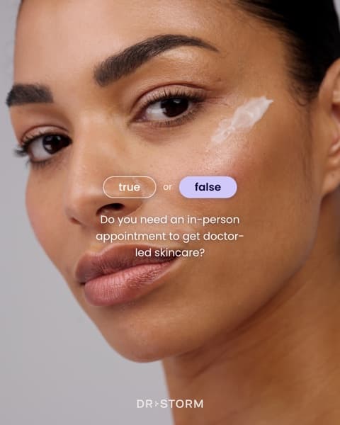 Dr Storm true or false doctor-led skincare ad