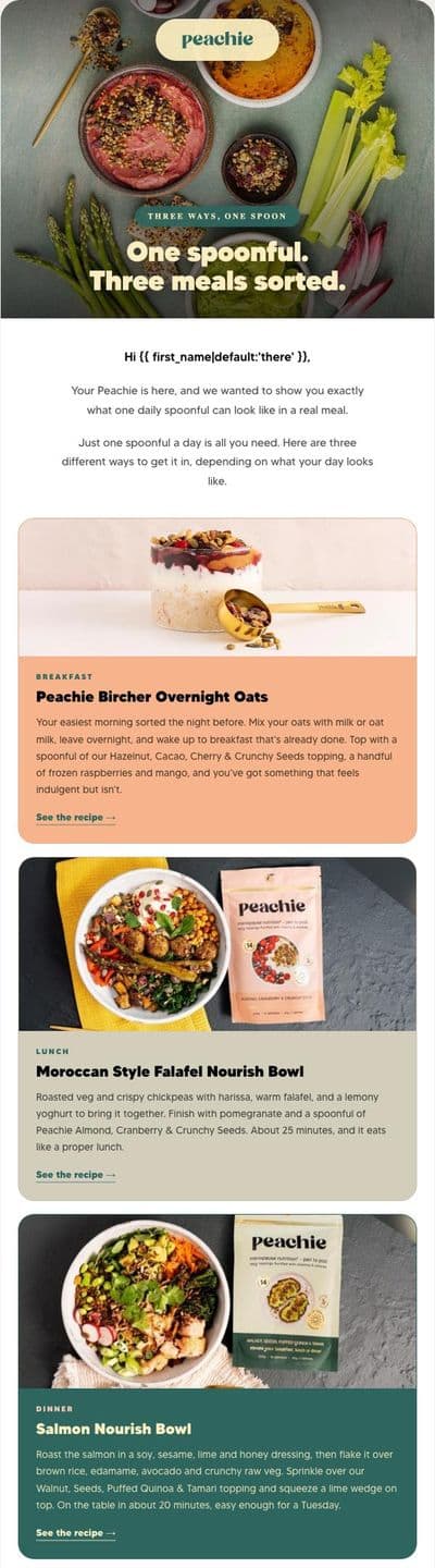 Feeling Peachie recipes email