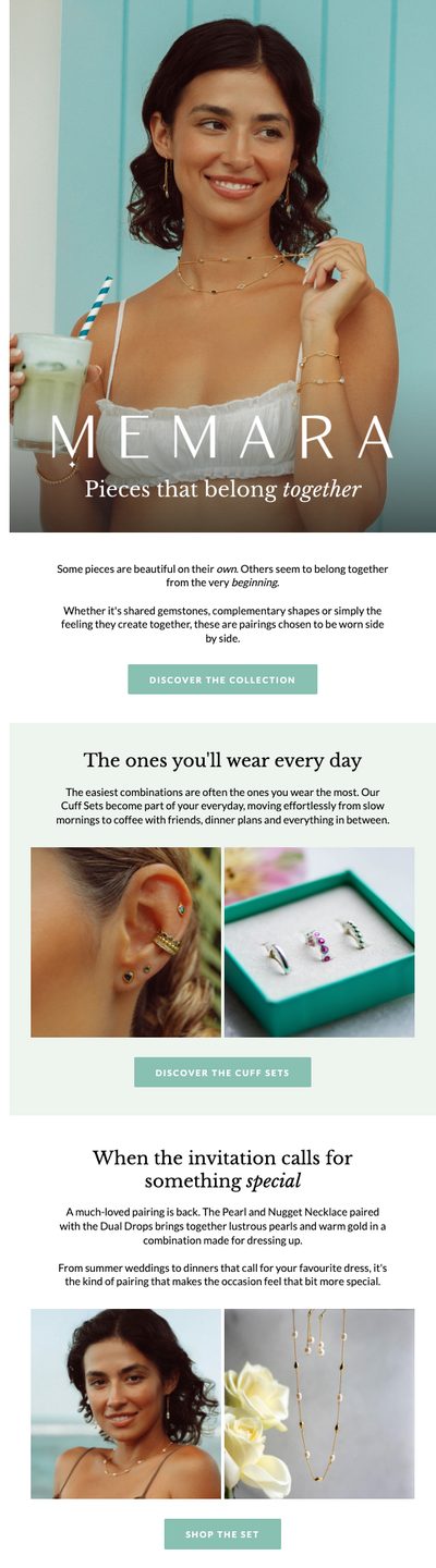 Memara pieces that belong together email