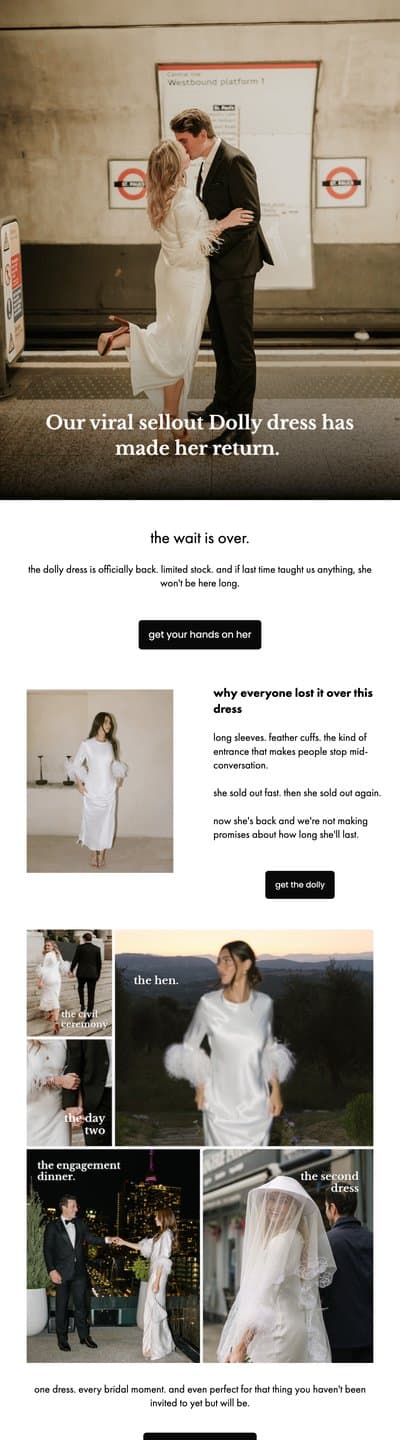 ReWritten viral Dolly dress email